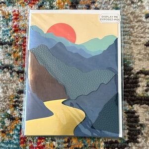 🆕Papyrus Textured Mountains Displayable Greeting Card